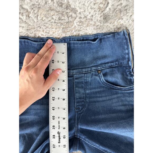 Spanx Size 30 The Signature Straight Denim Jeans Cotton Blend Pants Blue - Picture 5 of 11